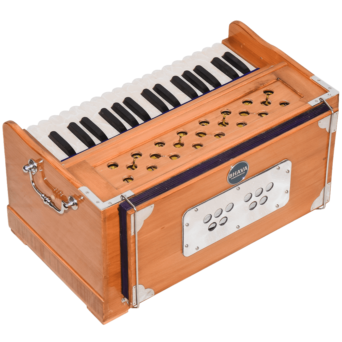 Bhava Lite Harmonium with Natural Finish