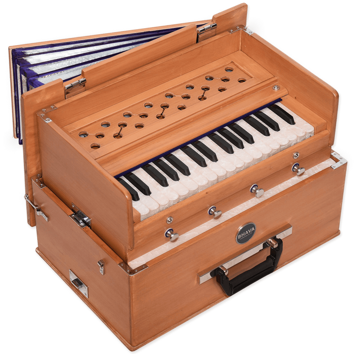 Bhava Mini Harmonium with Natural Finish